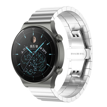 For Huawei Watch GT 3 46mm/GT Runner 22mm One-bead Steel Watch Band(Silver) by bashfashion
