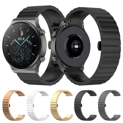 For Huawei Watch GT 3 46mm/GT Runner 22mm One-bead Steel Watch Band(Silver) by bashfashion