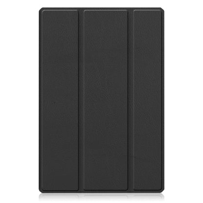 For Samsung Galaxy Tab A8 2021 SM-X205 3-Fold Holder Leather Tablet Case(Black) by bashfashion