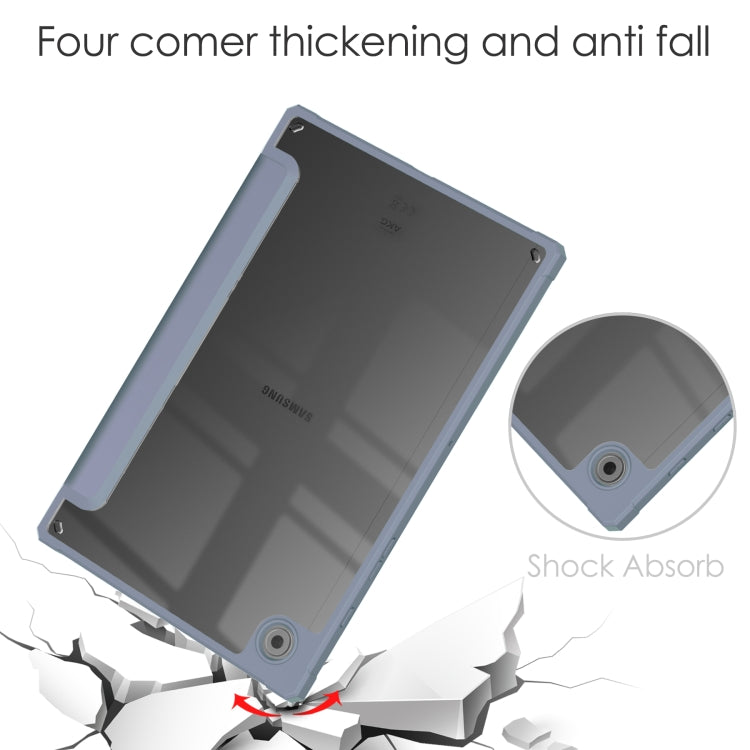 For Samsung Galaxy Tab A8 2021 SM-X205 Acrylic Smart Leather Tablet Case(Lavender) by bashfashion