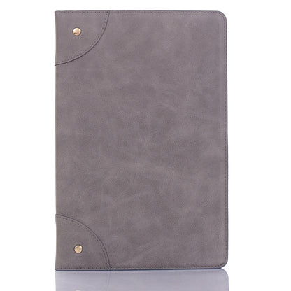 For Samsung Galaxy Tab A7 T500 Retro Leather Tablet Case(Grey) by bashfashion