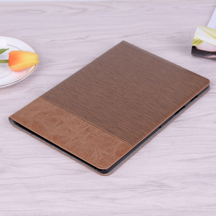 For Samsung Galaxy Tab A7 T500 Cross Texture Leather Tablet Case(Light Brown) by bashfashion