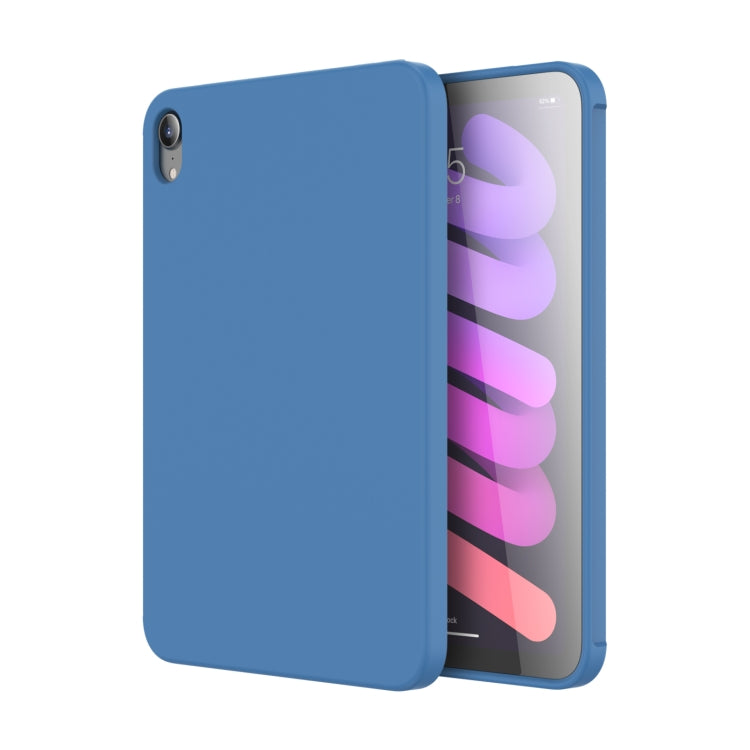 For iPad mini 2024 / mini 6 Mutural Silicone Microfiber Tablet Case(Light Blue) by Mutural