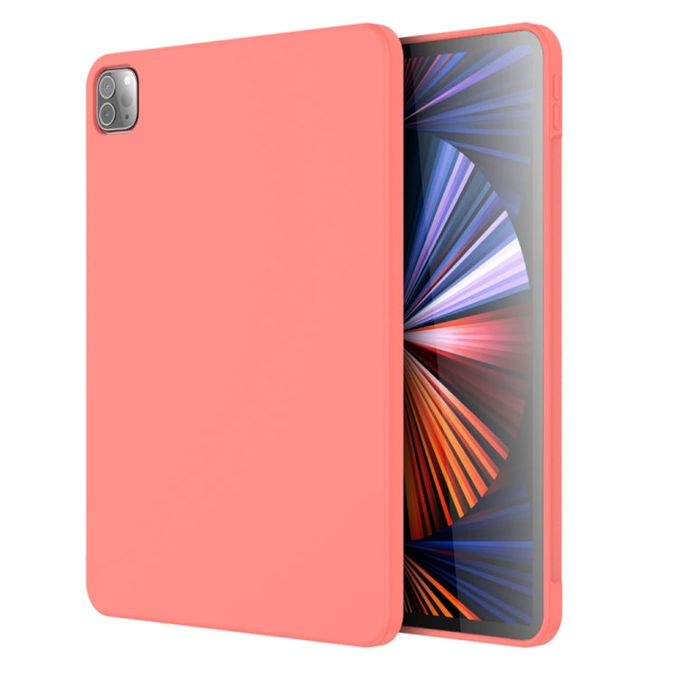 For iPad Pro 11 inch 2022 / 2021 / 2020 Mutural Silicone Microfiber Tablet Case(Pink Orange) by Mutural