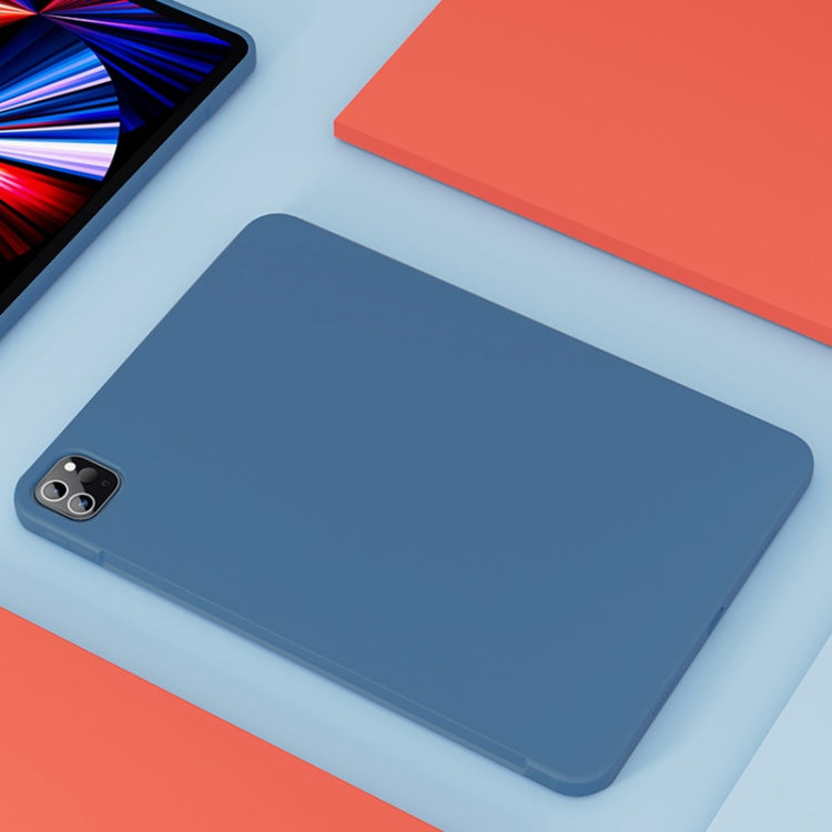 For iPad Pro 11 inch 2022 / 2021 / 2020 Mutural Silicone Microfiber Tablet Case(Pink) by Mutural