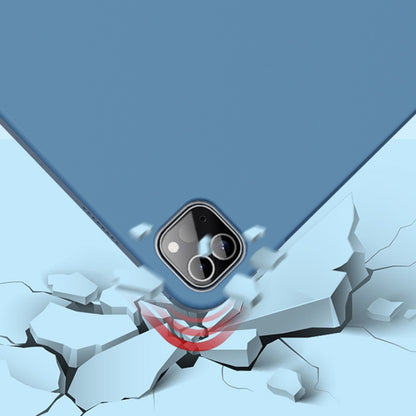 For iPad Pro 11 inch 2022 / 2021 / 2020 Mutural Silicone Microfiber Tablet Case(Midnight Blue) by Mutural