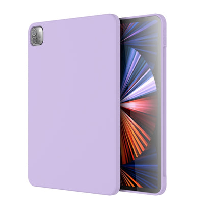 For iPad Pro 11 inch 2022 / 2021 / 2020 Mutural Silicone Microfiber Tablet Case(Lavender) by Mutural