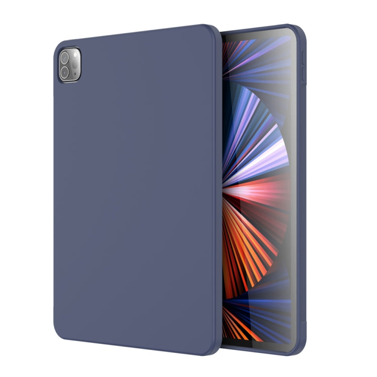 For iPad Pro 12.9 inch 2022 / 2021 / 2020 Mutural Silicone Microfiber Tablet Case(Midnight Blue) by Mutural