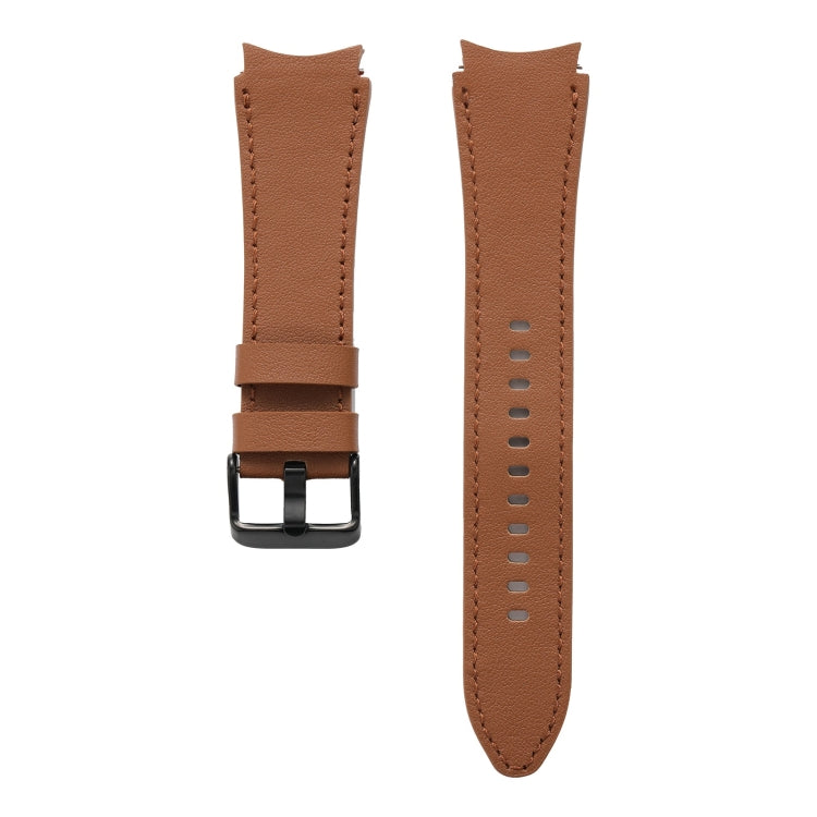 For Samsung Galaxy Watch4 40mm/44mm Double-sided Leather Watch Band(White) by bashfashion