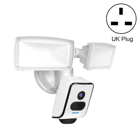 ESCAM QF612 3MP WiFi IP Camera & Floodlight, Support Night Vision / PIR Detection(UK Plug) by ESCAM