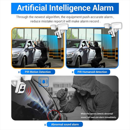 ESCAM QF612 3MP WiFi IP Camera & Floodlight, Support Night Vision / PIR Detection(UK Plug) by ESCAM