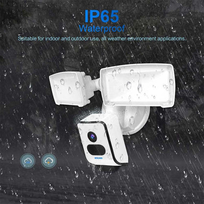 ESCAM QF612 3MP WiFi IP Camera & Floodlight, Support Night Vision / PIR Detection(UK Plug) by ESCAM