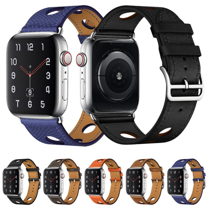 PU Silver Buckle Watch Band For Apple Watch Series 9&8&7 41mm / SE 3&SE 2&6&SE&5&4 40mm / 3&2&1 38mm(Orange) by bashfashion