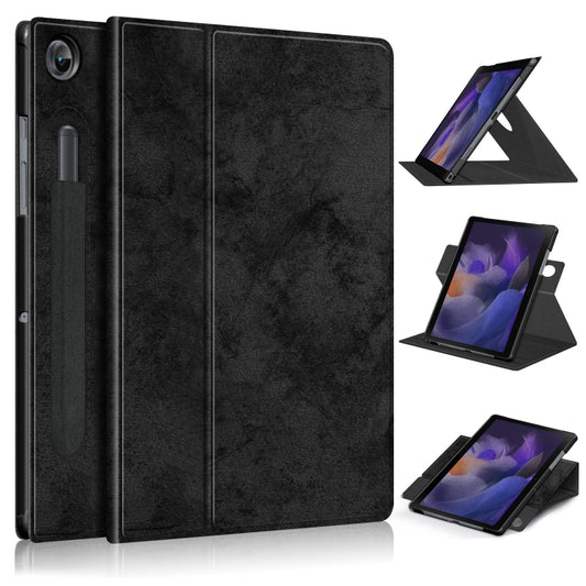 For Samsung Galaxy Tab A8 2022 SM-X200 360 Degrees Rotation Leather Tablet Case(Black) by bashfashion
