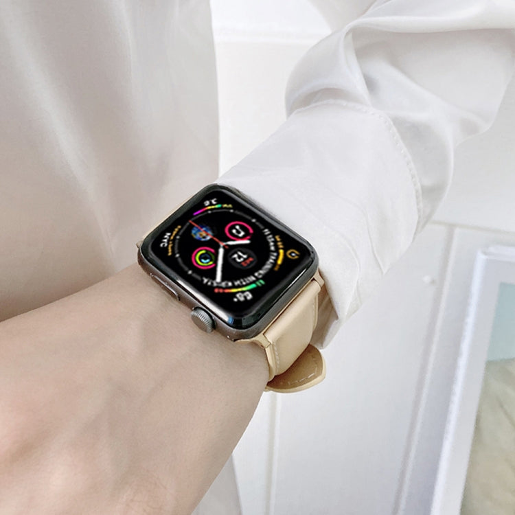 Genuine Leather Watch Band For Apple Watch Series 9&8&7 41mm / SE 3&SE 2&6&SE&5&4 40mm / 3&2&1 38mm(Coffee) by bashfashion