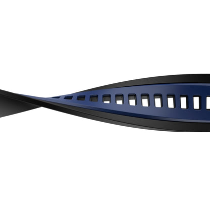 Two-color TPU Strap For Apple Watch Series 9&8&7 41mm / SE 3&SE 2&6&SE&5&4 40mm / 3&2&1 38mm(Black Midnight Blue) by bashfashion