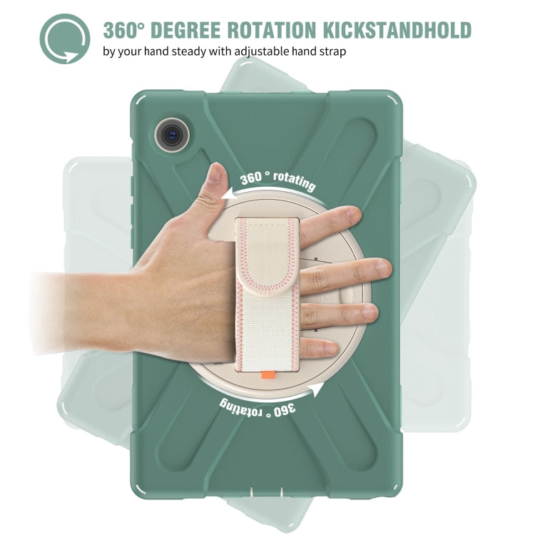 For Samsung Galaxy Tab A8 10.5 2021 Silicone + PC Tablet Case(Emerald Green) by bashfashion