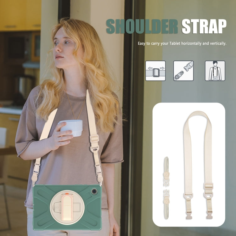 For Samsung Galaxy Tab A8 10.5 2021 Silicone + PC Tablet Case(Emerald Green) by bashfashion