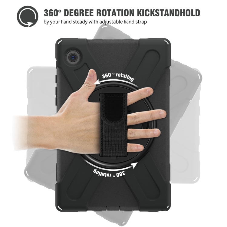 For Samsung Galaxy Tab A8 10.5 2021 Silicone + PC Tablet Case(Black) by bashfashion