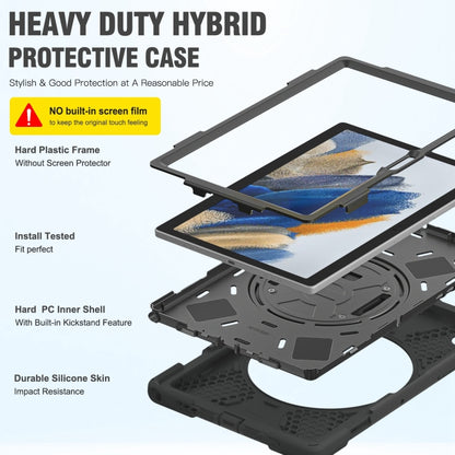 For Samsung Galaxy Tab A8 10.5 2021 Silicone + PC Tablet Case(Black) by bashfashion