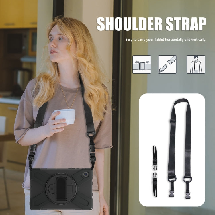 For Samsung Galaxy Tab A8 10.5 2021 Silicone + PC Tablet Case(Black) by bashfashion