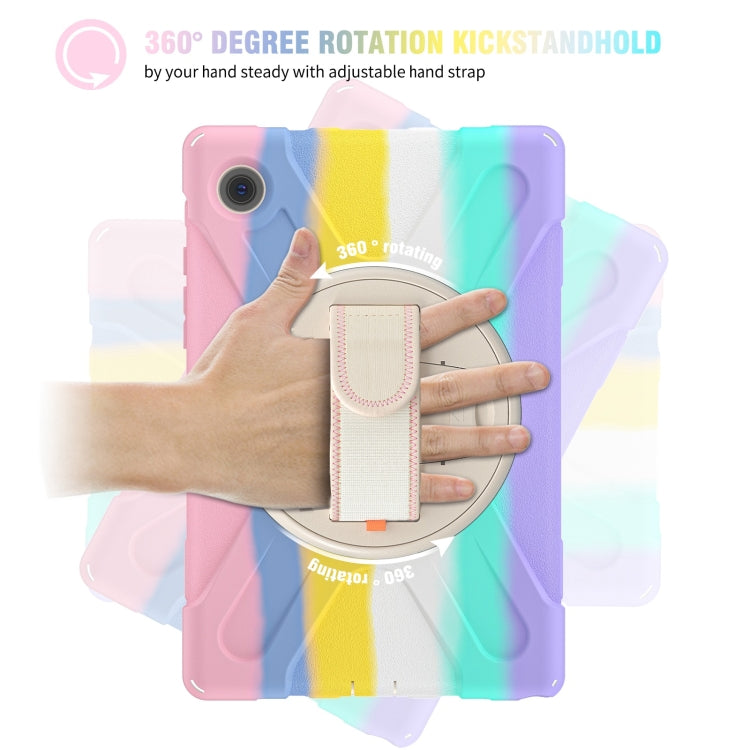 For Samsung Galaxy Tab A8 10.5 2021 Silicone + PC Tablet Case(Colorful Pink) by bashfashion