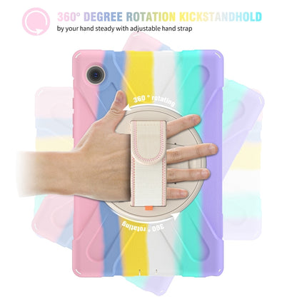 For Samsung Galaxy Tab A8 10.5 2021 Silicone + PC Tablet Case(Colorful Pink) by bashfashion