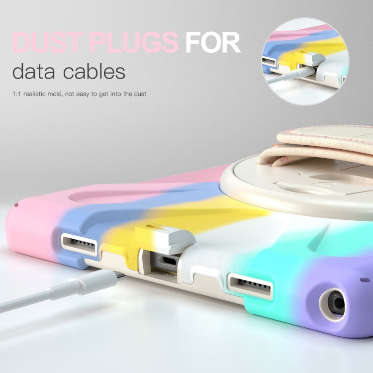 For Samsung Galaxy Tab A8 10.5 2021 Silicone + PC Tablet Case(Colorful Pink) by bashfashion