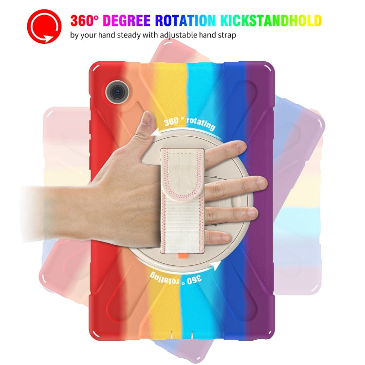 For Samsung Galaxy Tab A8 10.5 2021 Silicone + PC Tablet Case(Colorful Red) by bashfashion