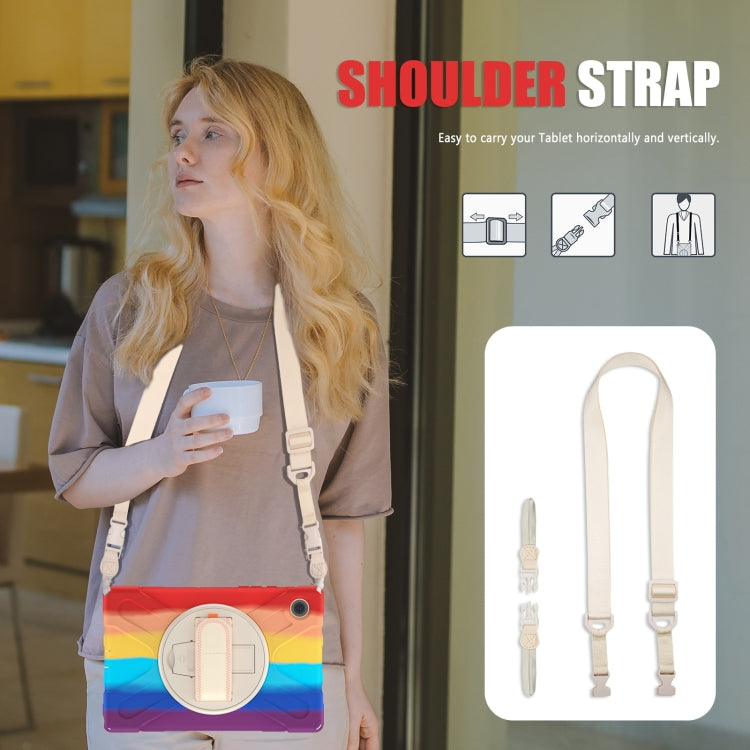 For Samsung Galaxy Tab A8 10.5 2021 Silicone + PC Tablet Case(Colorful Red) by bashfashion