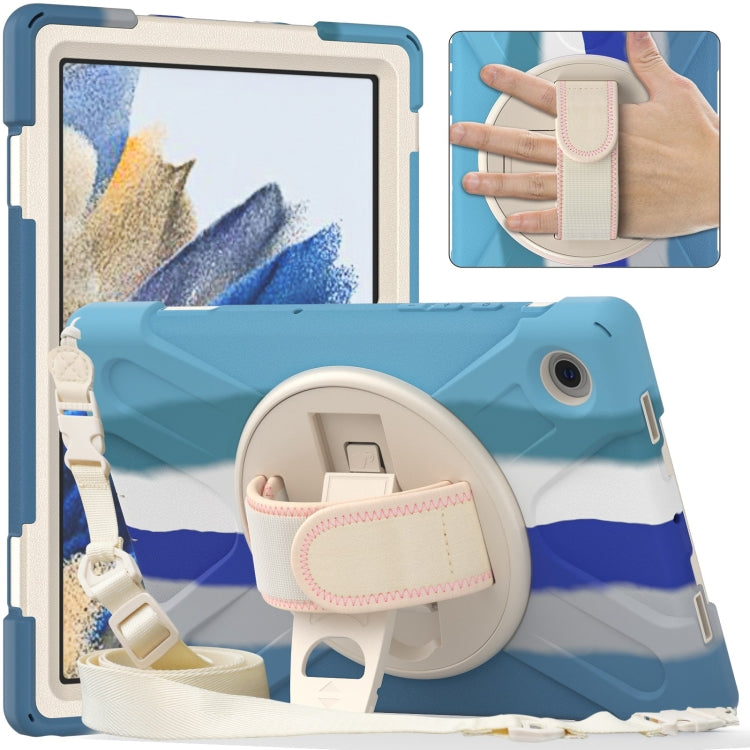 For Samsung Galaxy Tab A8 10.5 2021 Silicone + PC Tablet Case(Colorful Blue) by bashfashion