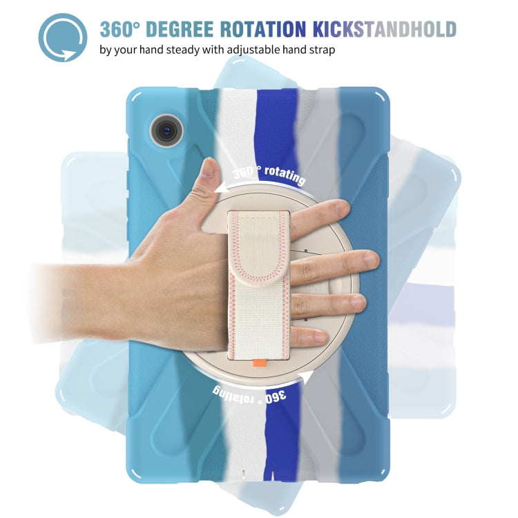 For Samsung Galaxy Tab A8 10.5 2021 Silicone + PC Tablet Case(Colorful Blue) by bashfashion