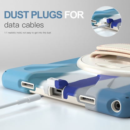 For Samsung Galaxy Tab A8 10.5 2021 Silicone + PC Tablet Case(Colorful Blue) by bashfashion