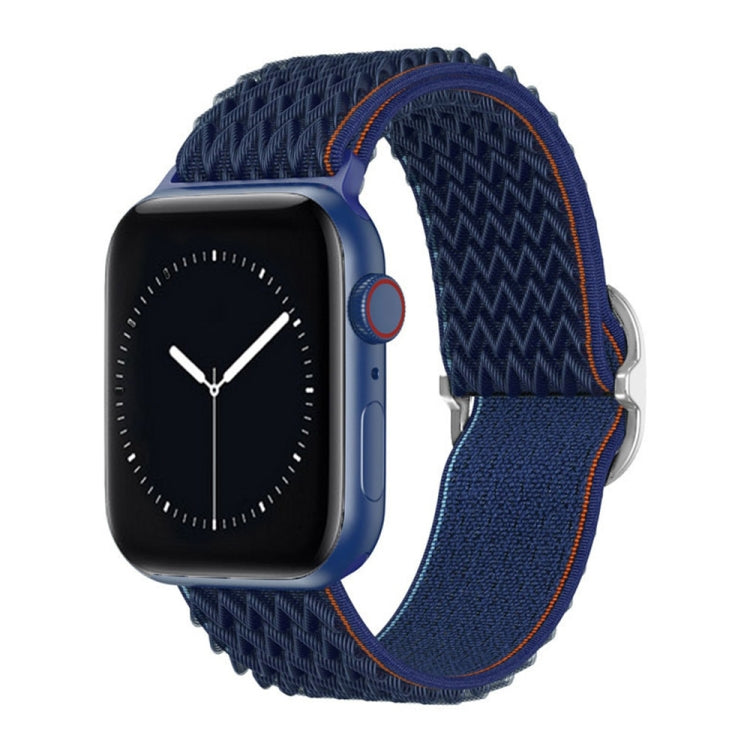 W Texture Nylon Strap For Apple Watch Series 9&8&7 41mm / SE 3&SE 2&6&SE&5&4 40mm / 3&2&1 38mm(Black) by bashfashion