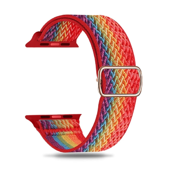 W Texture Nylon Strap For Apple Watch Series 9&8&7 41mm / SE 3&SE 2&6&SE&5&4 40mm / 3&2&1 38mm(Black) by bashfashion