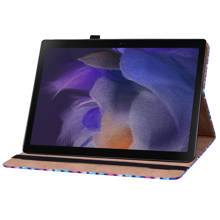 For Samsung Galaxy Tab A8 10.5 2021 Color Weave Leather Tablet Case with Holder(Blue) by bashfashion