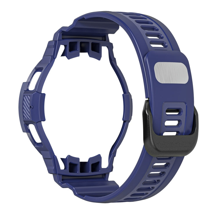 For Samsung Galaxy Watch4 Classic 42mm Carbon Fiber Sport Silicone Integrated Watch Band(Midnight Blue) by bashfashion