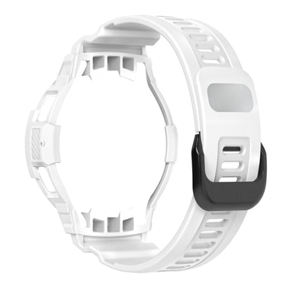 For Samsung Galaxy Watch4 Classic 42mm Carbon Fiber Sport Silicone Integrated Watch Band(White) by bashfashion