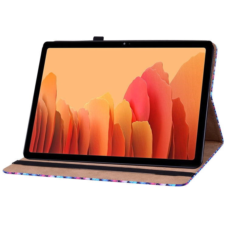 For Samsung Galaxy Tab A7 10.4 2020 Color Weave Smart Leather Tablet Case(Blue) by bashfashion