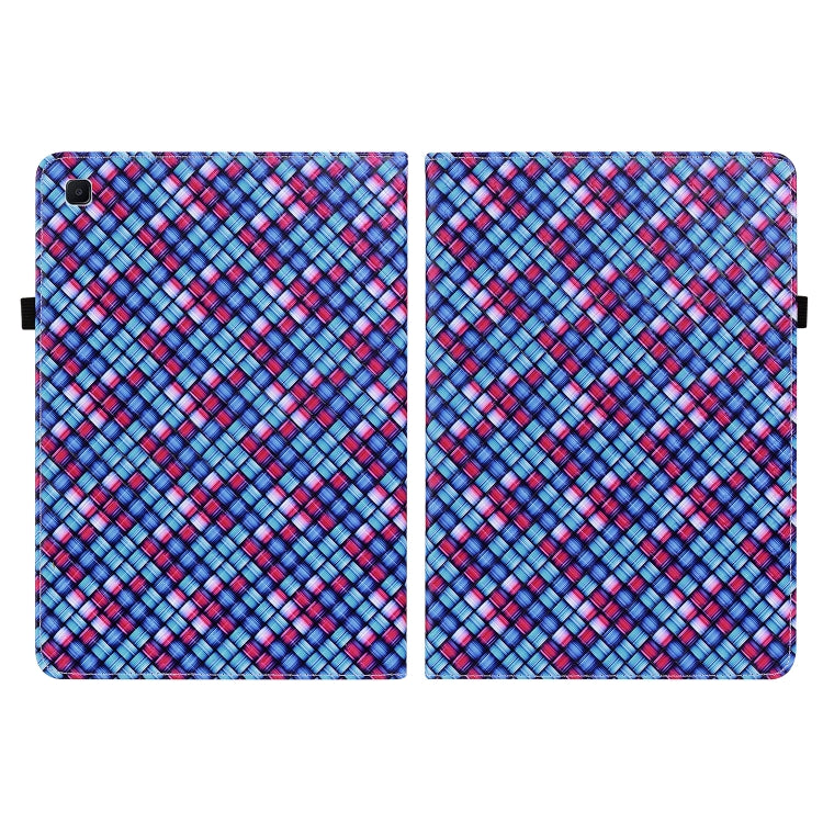 For Samsung Galaxy Tab S6 Lite Color Weave Smart Leather Tablet Case(Blue) by bashfashion