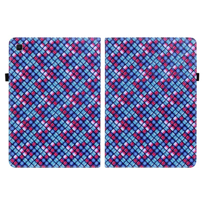 For Samsung Galaxy Tab S6 Lite Color Weave Smart Leather Tablet Case(Blue) by bashfashion