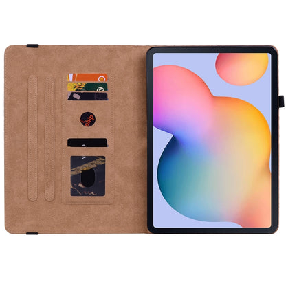 For Samsung Galaxy Tab S6 Lite Color Weave Smart Leather Tablet Case(Blue) by bashfashion