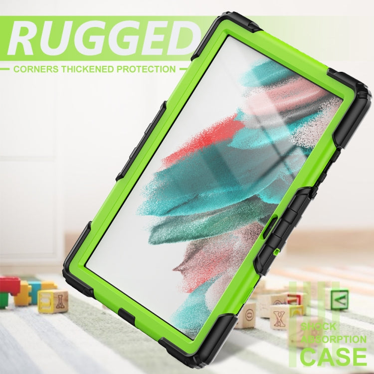 For Samsung Galaxy Tab A8 10.5 2021 X200 / X205 Silicone + PC Tablet Case(Yellow Green + Black) by bashfashion
