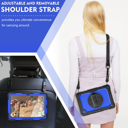 For Samsung Galaxy Tab A8 10.5 2021 X200 / X205 Silicone + PC Tablet Case(Blue + Black) by bashfashion