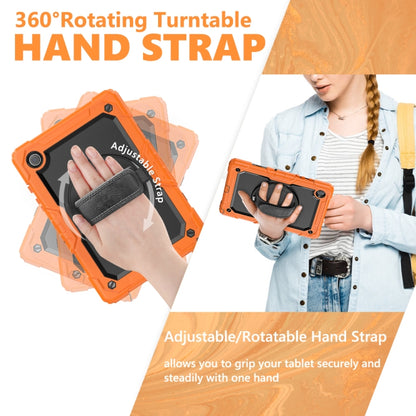 For Samsung Galaxy Tab A8 10.5 2021 X200 / X205 Silicone + PC Tablet Case(Black + Orange) by bashfashion