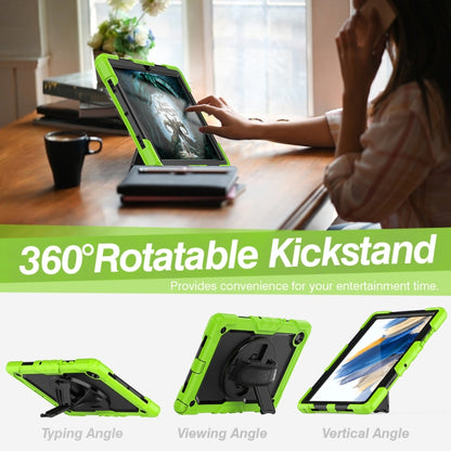 For Samsung Galaxy Tab A8 10.5 2021 X200 / X205 Silicone + PC Tablet Case(Black + Yellow Green) by bashfashion