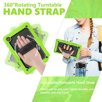 For Samsung Galaxy Tab A8 10.5 2021 X200 / X205 Silicone + PC Tablet Case(Black + Yellow Green) by bashfashion