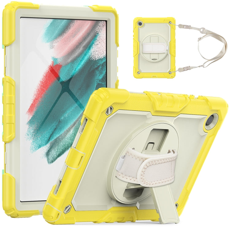 For Samsung Galaxy Tab A8 10.5 2021 X200 / X205 Silicone + PC Tablet Case(Beige + Yellow) by bashfashion