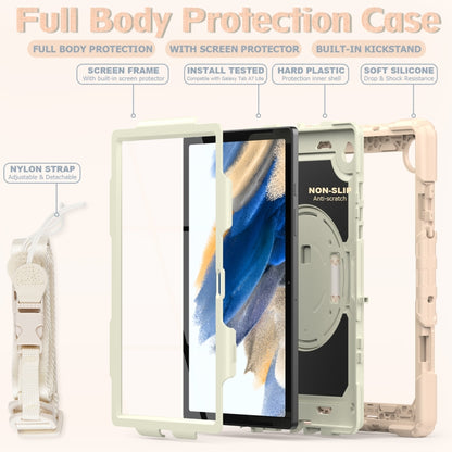 For Samsung Galaxy Tab A8 10.5 2021 X200 / X205 Silicone + PC Tablet Case(Beige + Rose Gold) by bashfashion