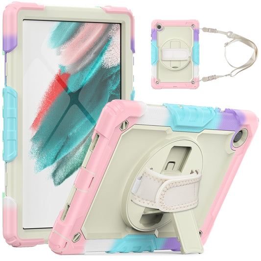 For Samsung Galaxy Tab A8 10.5 2021 X200 / X205 Silicone + PC Tablet Case(Beige + Camouflage Pink) by bashfashion